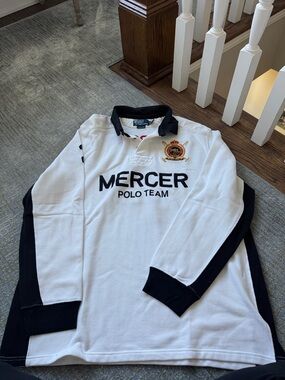 Polo by Ralph Lauren White & Black Mercer Polo Team Rugby Shirt